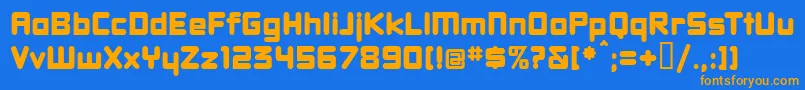 DBXLNW   Font – Orange Fonts on Blue Background