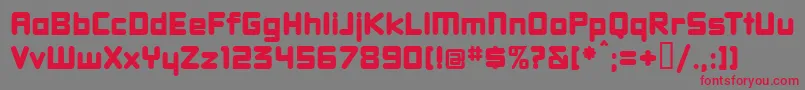 DBXLNW   Font – Red Fonts on Gray Background