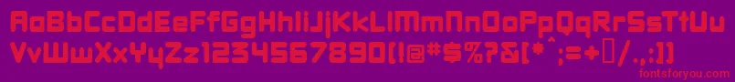 DBXLNW   Font – Red Fonts on Purple Background