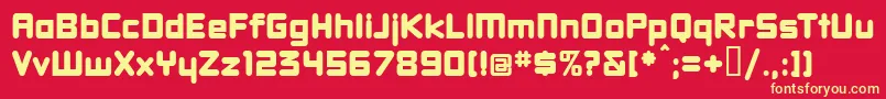 DBXLNW   Font – Yellow Fonts on Red Background