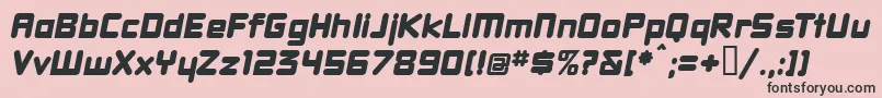 DBXLNWI  Font – Black Fonts on Pink Background