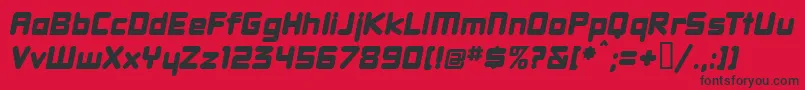 DBXLNWI  Font – Black Fonts on Red Background