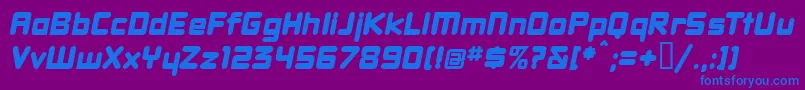 DBXLNWI  Font – Blue Fonts on Purple Background