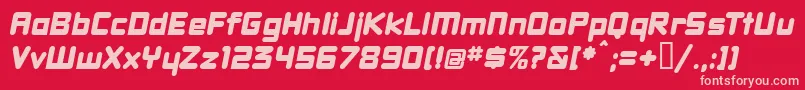 DBXLNWI  Font – Pink Fonts on Red Background