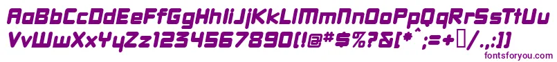 DBXLNWI  Font – Purple Fonts on White Background