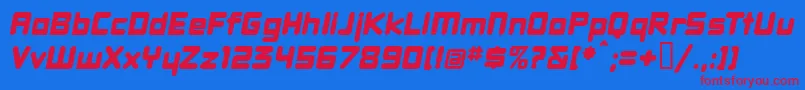 DBXLNWI  Font – Red Fonts on Blue Background