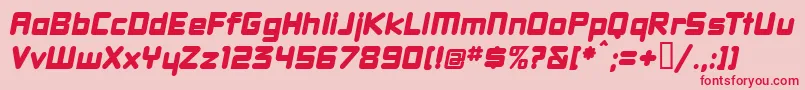 DBXLNWI  Font – Red Fonts on Pink Background