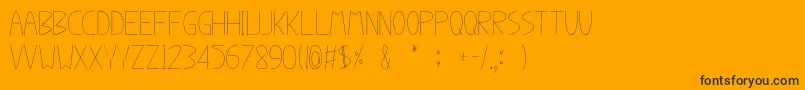 dcap font Font – Black Fonts on Orange Background