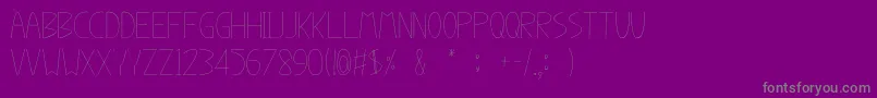 dcap font-Schriftart – Graue Schriften auf violettem Hintergrund