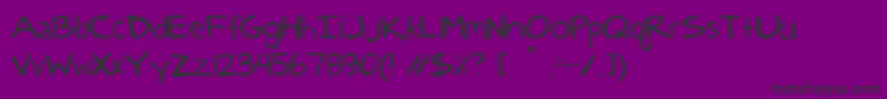 Fonte DCC   AnatoliaClasic – fontes pretas em um fundo violeta