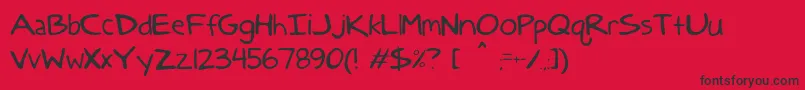 DCC   AnatoliaClasic Font – Black Fonts on Red Background