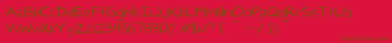Police DCC   AnatoliaClasic – polices brunes sur fond rouge