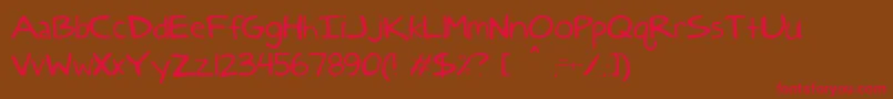 DCC   AnatoliaClasic Font – Red Fonts on Brown Background