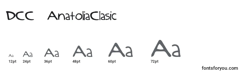 Größen der Schriftart DCC   AnatoliaClasic