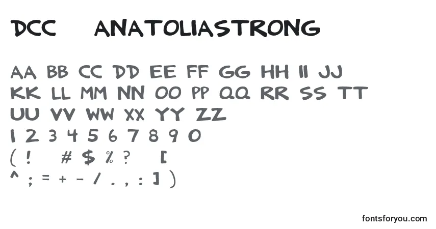 A fonte DCC   AnatoliaStrong – alfabeto, números, caracteres especiais