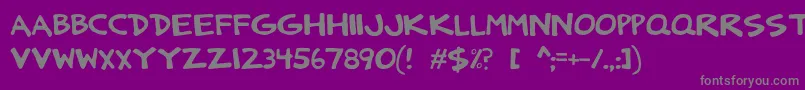 DCC   AnatoliaStrong Font – Gray Fonts on Purple Background