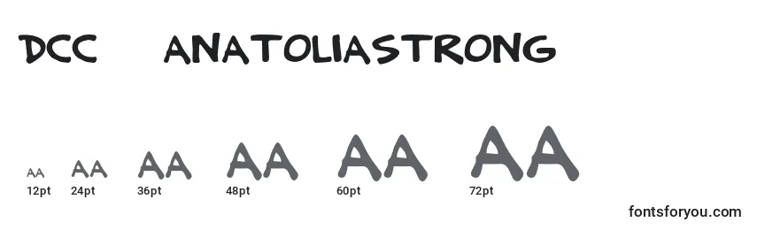 DCC   AnatoliaStrong Font Sizes