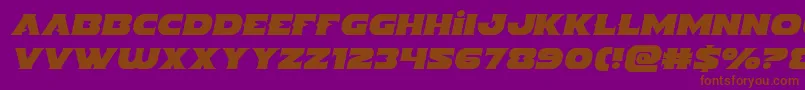 Indigodemonsemital Font – Brown Fonts on Purple Background