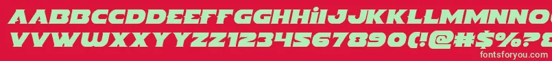 Indigodemonsemital Font – Green Fonts on Red Background
