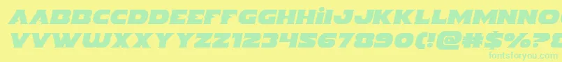 Indigodemonsemital Font – Green Fonts on Yellow Background