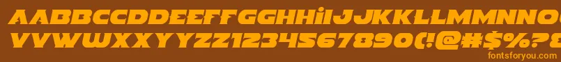 Indigodemonsemital Font – Orange Fonts on Brown Background