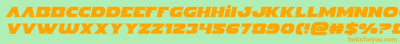 Indigodemonsemital Font – Orange Fonts on Green Background