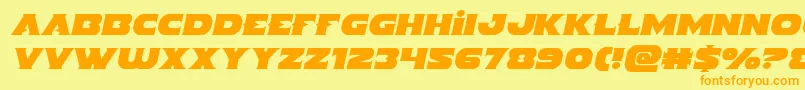 Indigodemonsemital Font – Orange Fonts on Yellow Background