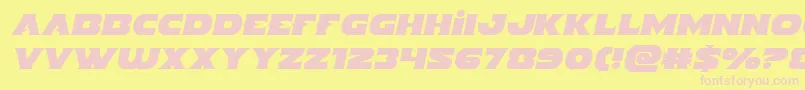 Indigodemonsemital Font – Pink Fonts on Yellow Background