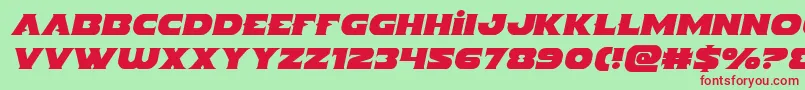 Indigodemonsemital Font – Red Fonts on Green Background