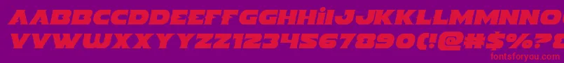 Indigodemonsemital Font – Red Fonts on Purple Background