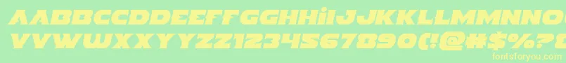 Indigodemonsemital Font – Yellow Fonts on Green Background