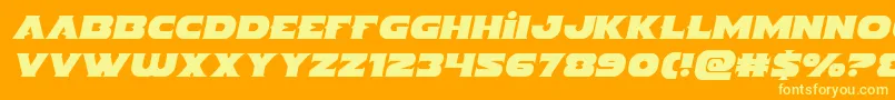 Indigodemonsemital Font – Yellow Fonts on Orange Background