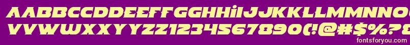 Indigodemonsemital Font – Yellow Fonts on Purple Background