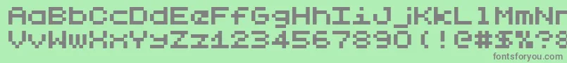 LilliputSteps Font – Gray Fonts on Green Background