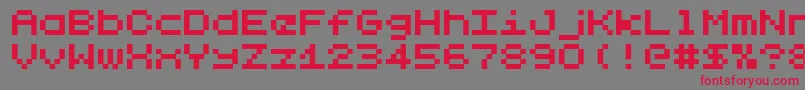 LilliputSteps Font – Red Fonts on Gray Background