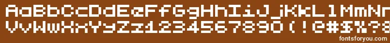 LilliputSteps Font – White Fonts on Brown Background