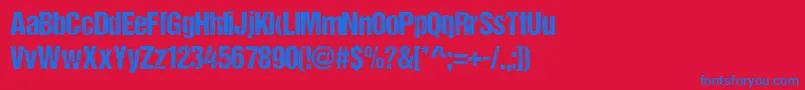 Шрифт DCC   Ash – синие шрифты на красном фоне