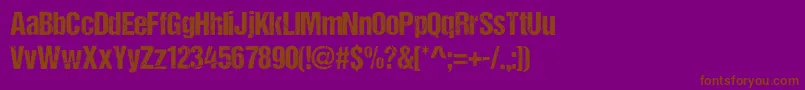 DCC   Ash Font – Brown Fonts on Purple Background