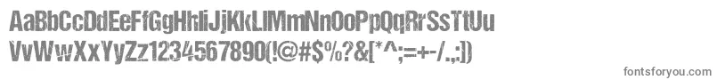 DCC   Ash-fontti – harmaat kirjasimet valkoisella taustalla