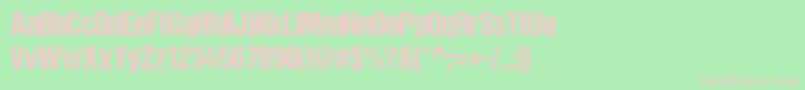 フォントDCC   Ash – 緑の背景にピンクのフォント