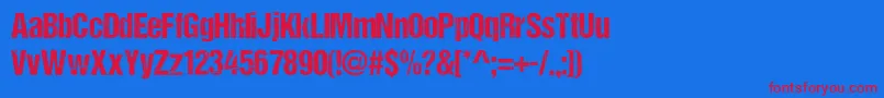 DCC   Ash Font – Red Fonts on Blue Background