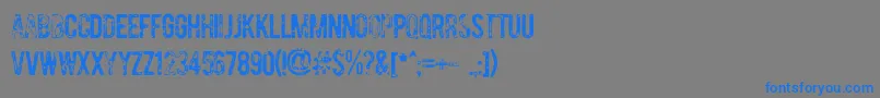 DCC   Bomber Font – Blue Fonts on Gray Background