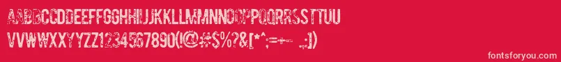 DCC   Bomber Font – Pink Fonts on Red Background