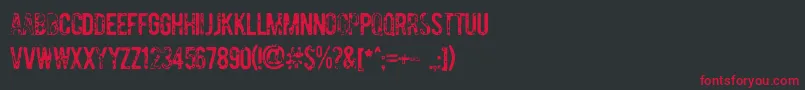 DCC   Bomber Font – Red Fonts on Black Background