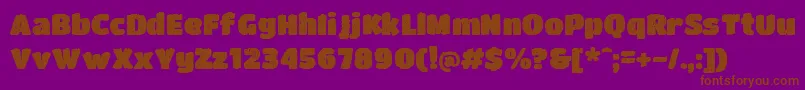 DCC   Bushido Font – Brown Fonts on Purple Background