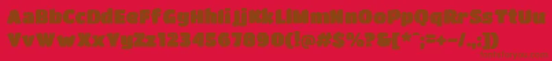 DCC   Bushido Font – Brown Fonts on Red Background
