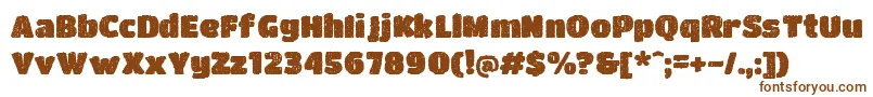 DCC   Bushido Font – Brown Fonts on White Background