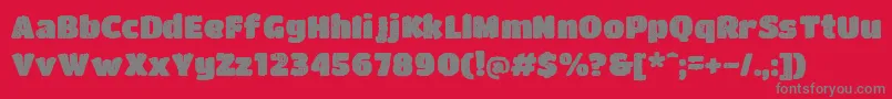 DCC   Bushido Font – Gray Fonts on Red Background