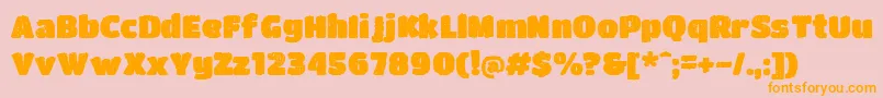 DCC   Bushido Font – Orange Fonts on Pink Background