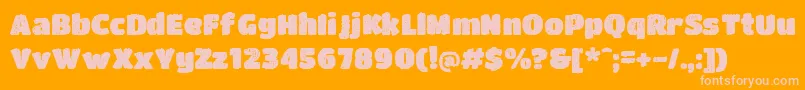 DCC   Bushido Font – Pink Fonts on Orange Background